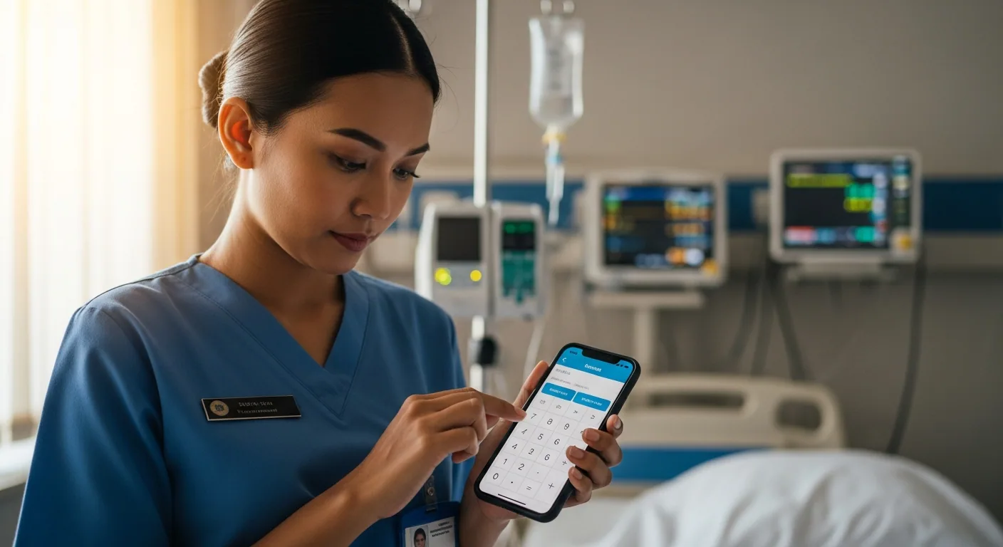 Perawat menghitung tetesan infus pasien dengan rumus drip rate yang benar