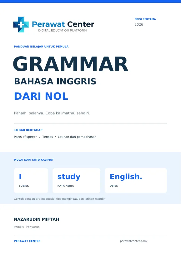 Sampul Buku Panduan: Tata Bahasa Inggris dari Nol