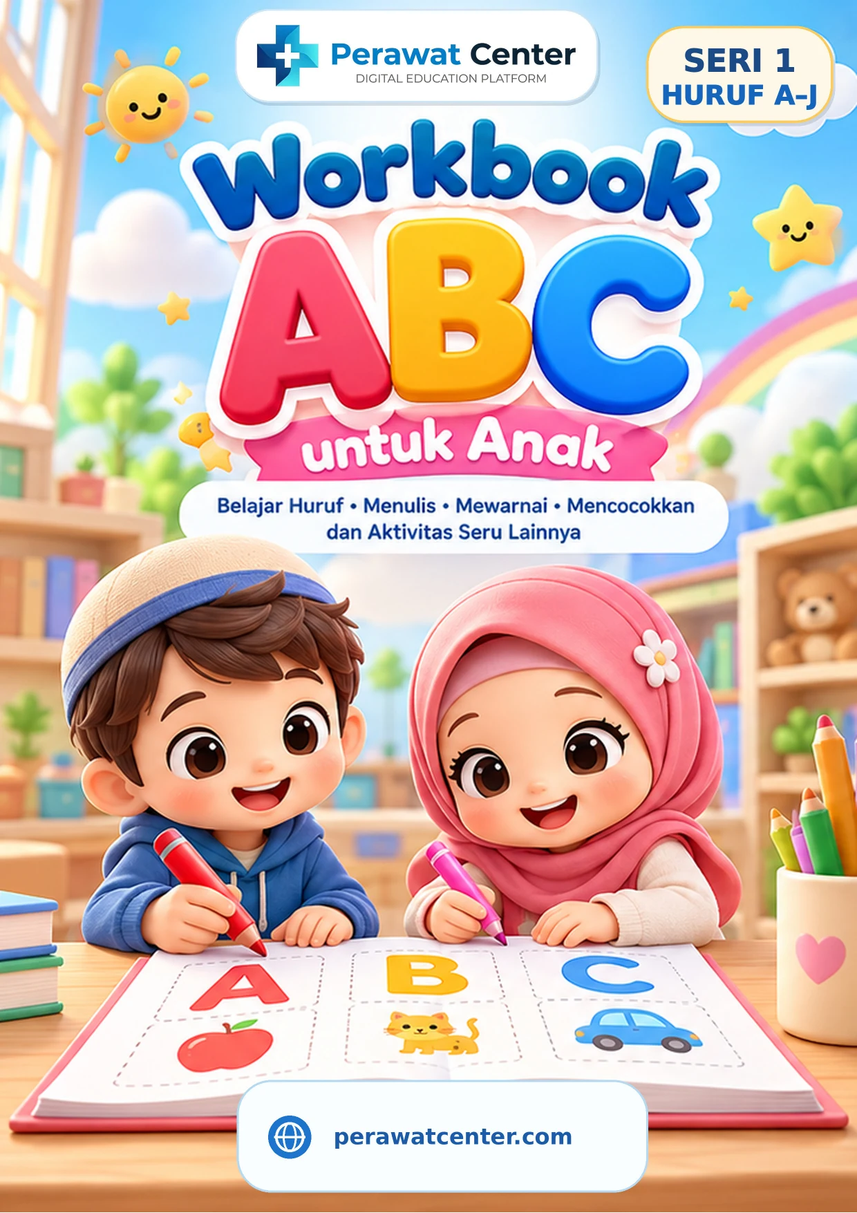 Sampul Workbook ABC untuk Anak: Seri 1