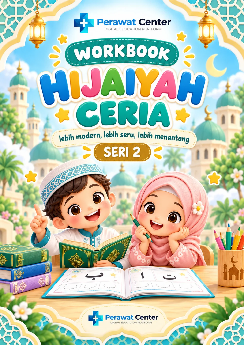Sampul Workbook Hijaiyah Ceria: Seri 2