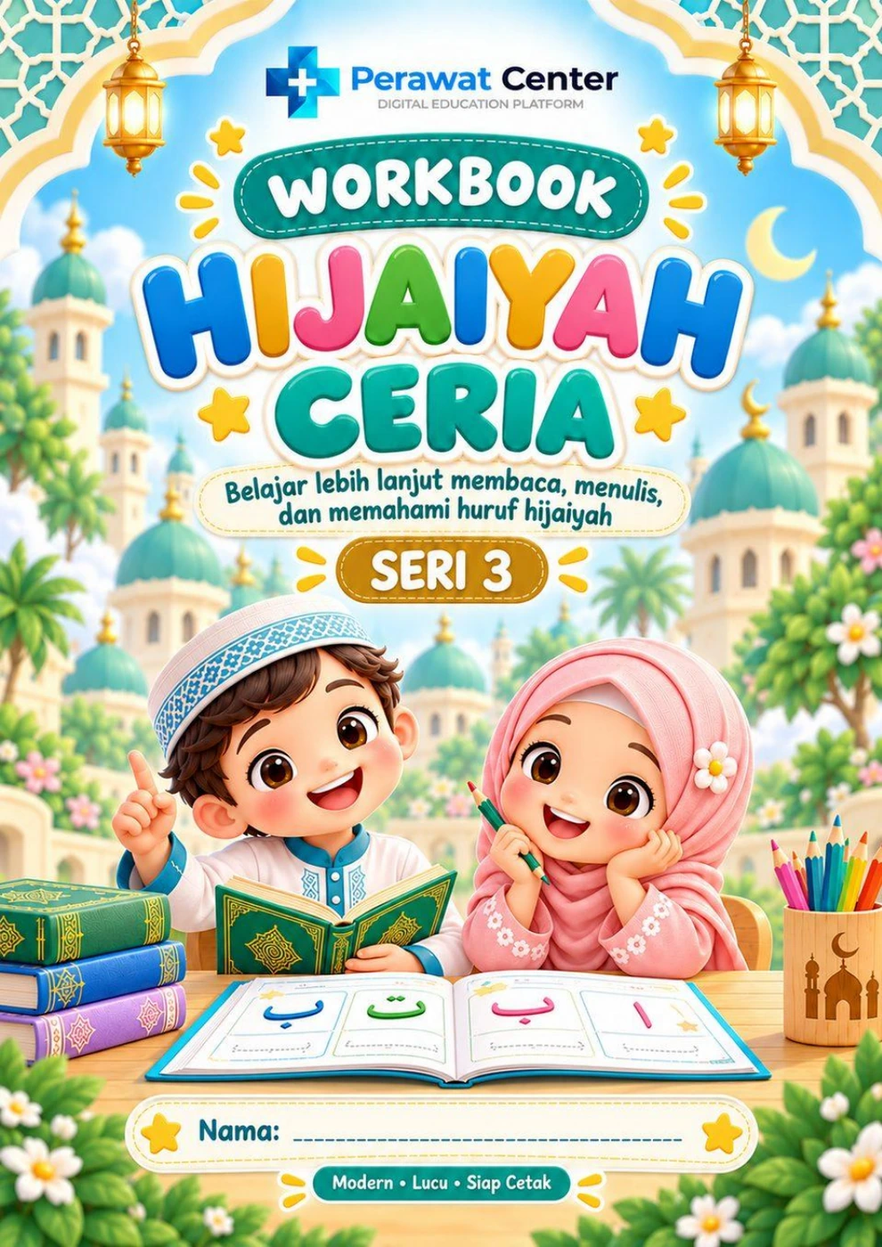 Sampul Workbook Hijaiyah Ceria: Seri 3